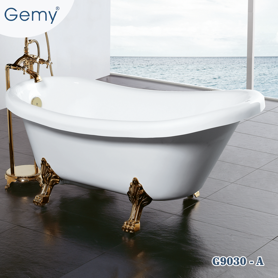 Bồn tắm nghệ thuật đặt sàn GEMY G9213 (1700x850x580mm) - Image 6