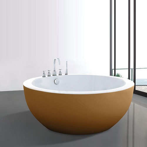 Bồn tắm nghệ thuật màu cam Miken 5013O (1350x1350x580mm - Đặt hàng 15-20 ngày)