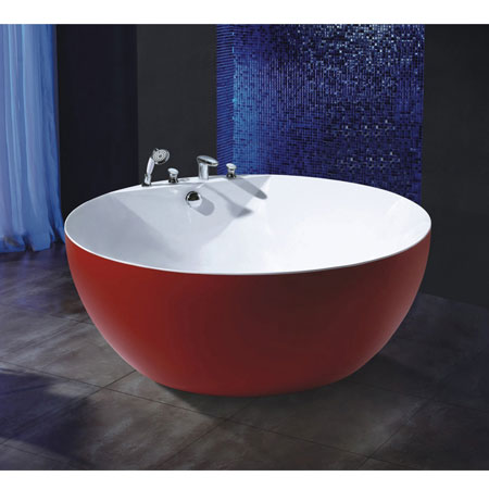 Bồn tắm nghệ thuật màu cam Miken 5013O (1350x1350x580mm - Đặt hàng 15-20 ngày) - Image 5