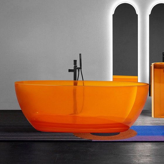 Bồn tắm nghệ thuật màu cam Miken MKB-046 Orange (1500-1600-1700-1800mm)