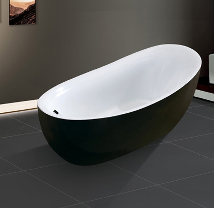 Bồn tắm nghệ thuật màu đen trắng Miken 5042BW (1500,1600,1700mm)