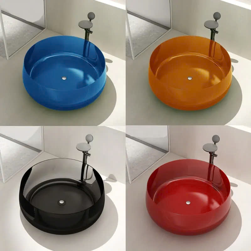 Bồn tắm nghệ thuật tròn các màu nhựa trong suốt xuyên sáng Acrylic Miken MKB-1055 (500x1500x540 mm)