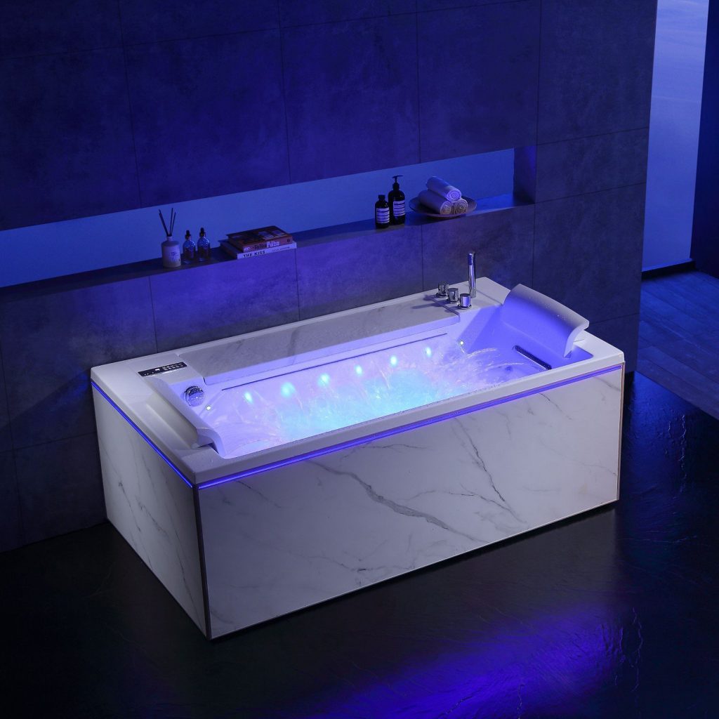 Bồn tắm tròn massage Nofer PM-1005 (Sủi khí-1650x1650x610mm) - Image 4