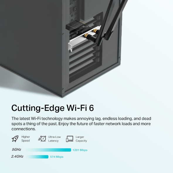 Cạc mạng WiFi 6 + Bluetooth 5.2 TP-Link Archer TX20E PCIe Adapter - Image 3