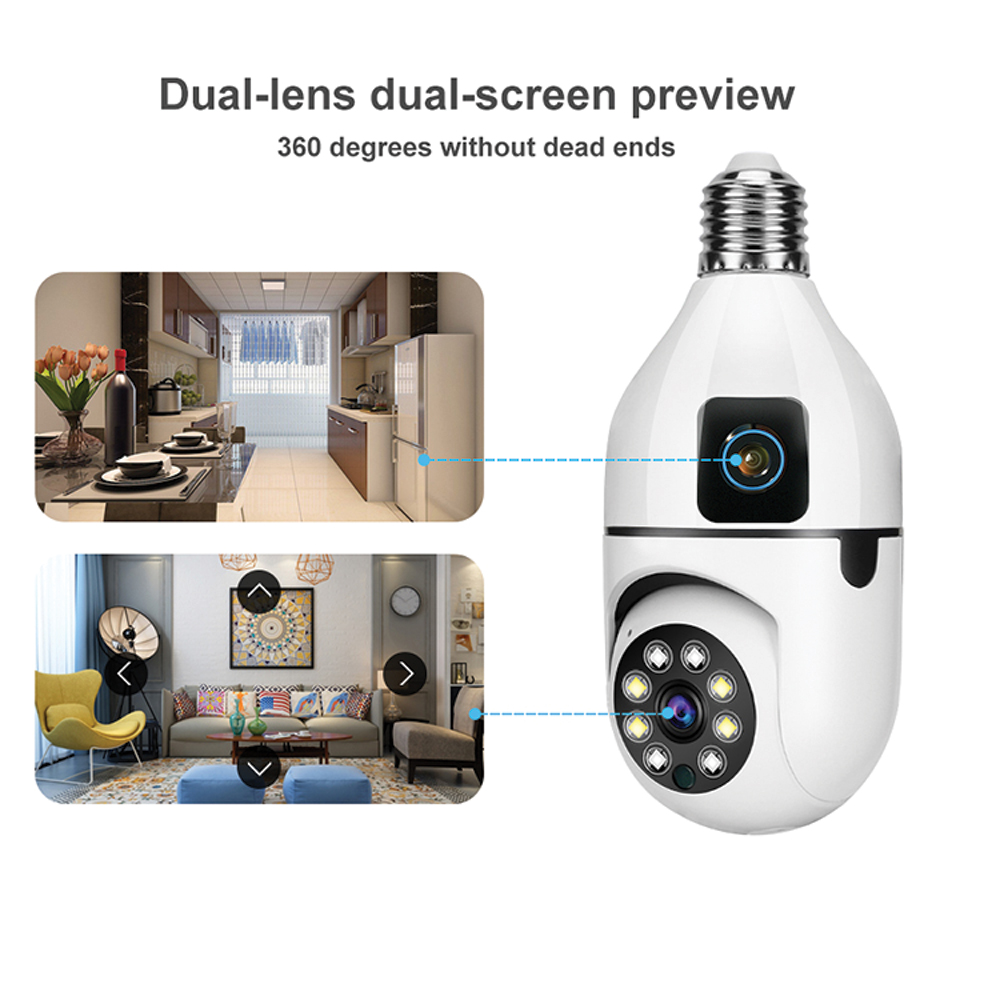 Camera Yoosee Bóng Đèn 2 Mắt Cao Cấp - Ảnh 3