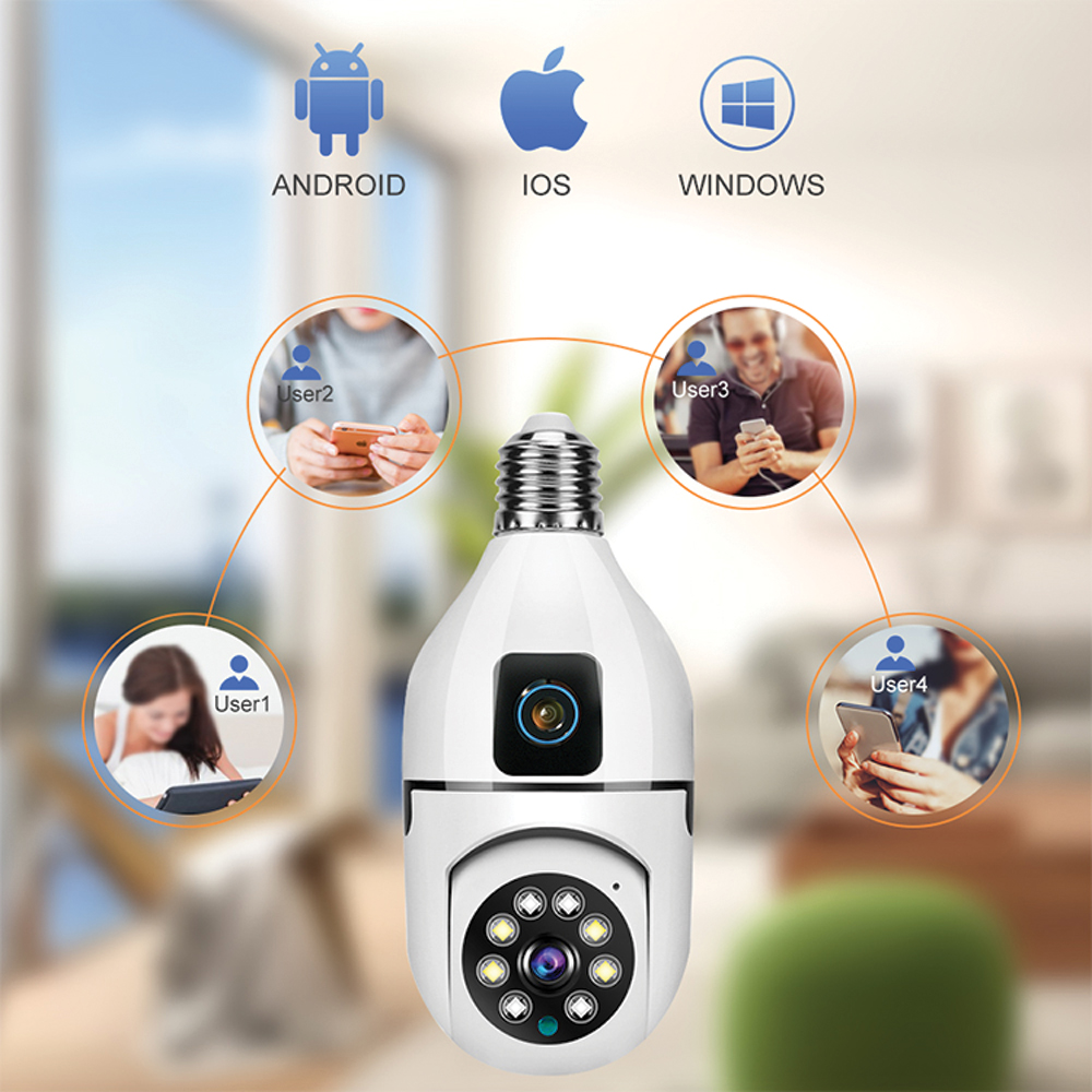 Camera Yoosee Bóng Đèn 2 Mắt Cao Cấp - Ảnh 4