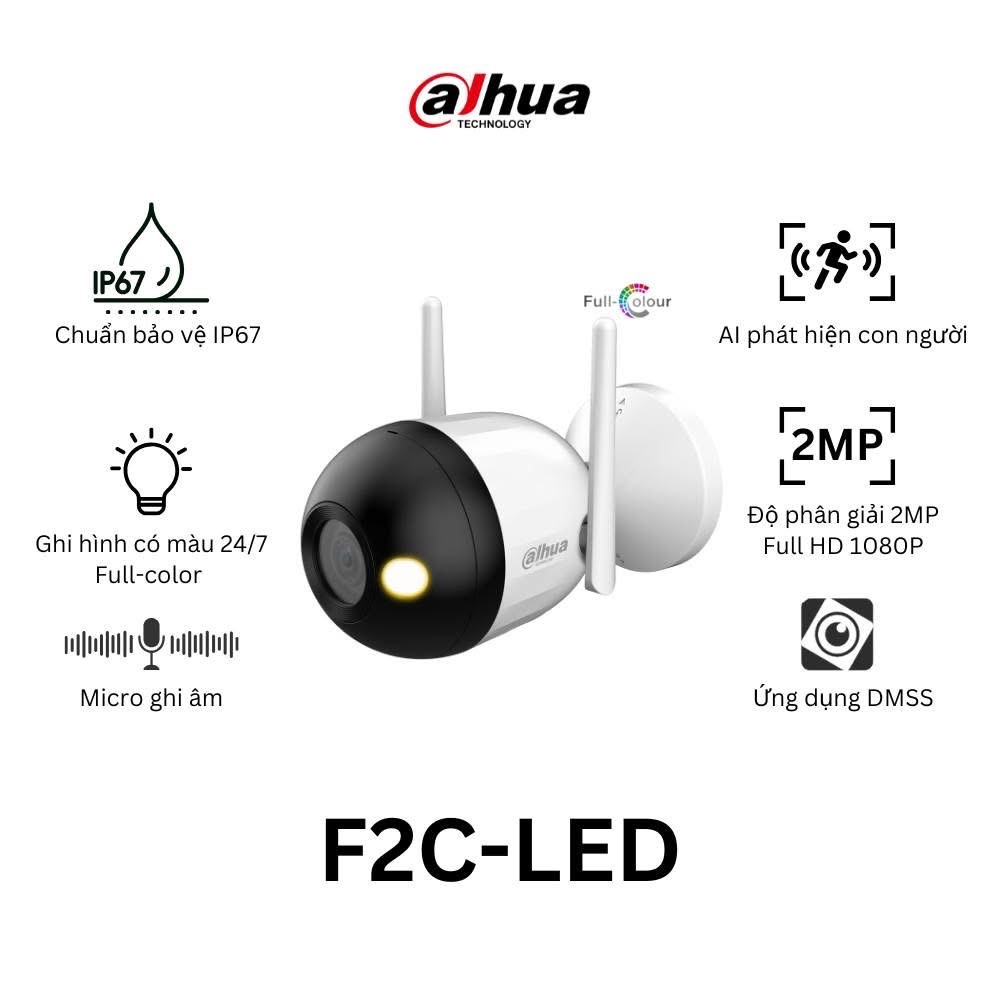 Camera DAHUA DH-F2C-LED (Wifi thân 2MP) - 2
