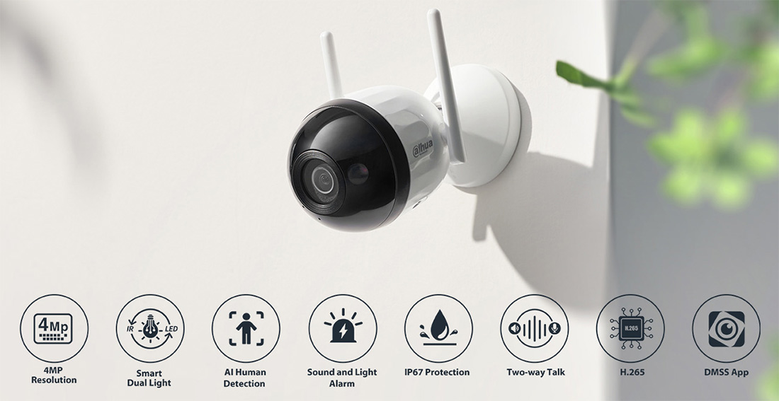 Camera DAHUA DH-F4C-PV (Wifi thân 4MP, Loa mic) - 3