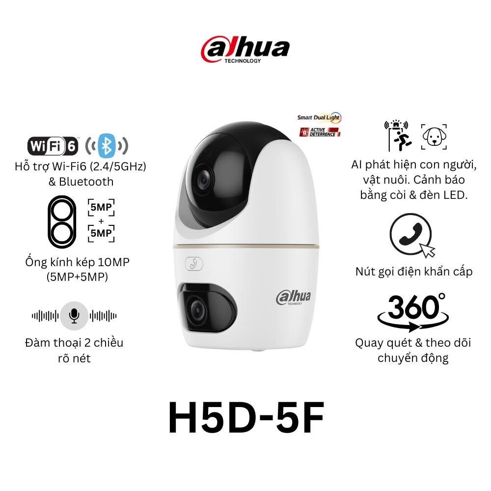 Camera DAHUA DH-H5D-5F (Quay quét wifi 2 mắt x 5MP) - 2