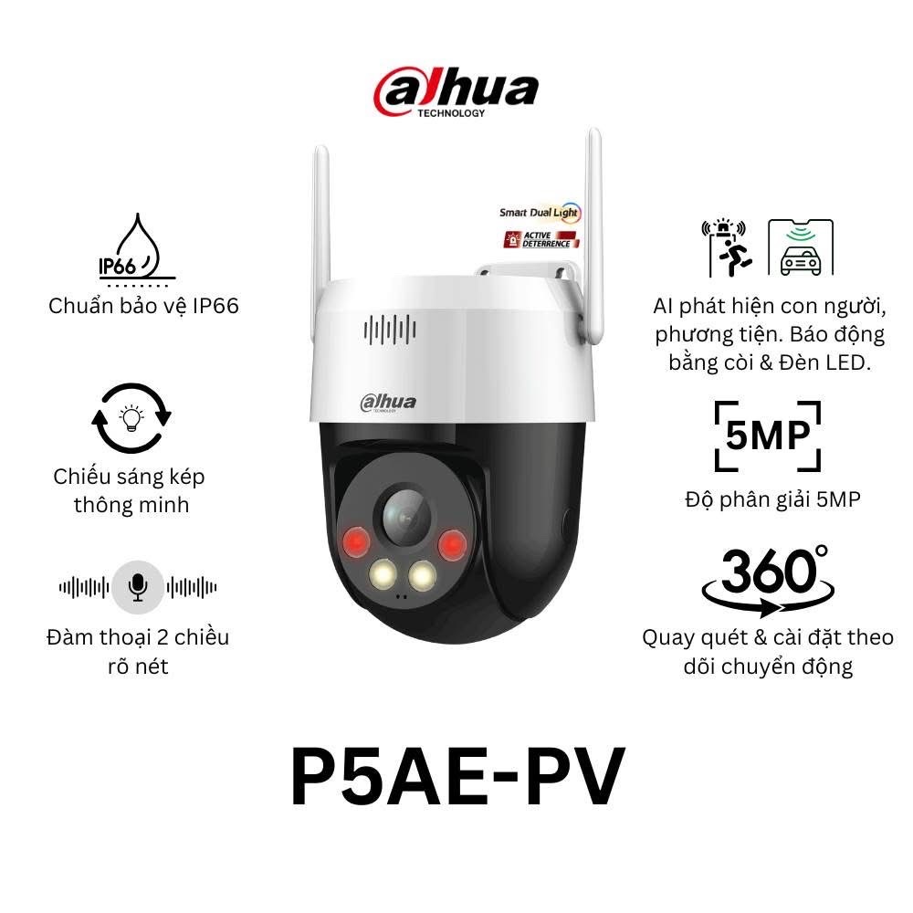 Camera DAHUA DH-P5AE-PV (Wifi quay quét 5MP) - 3