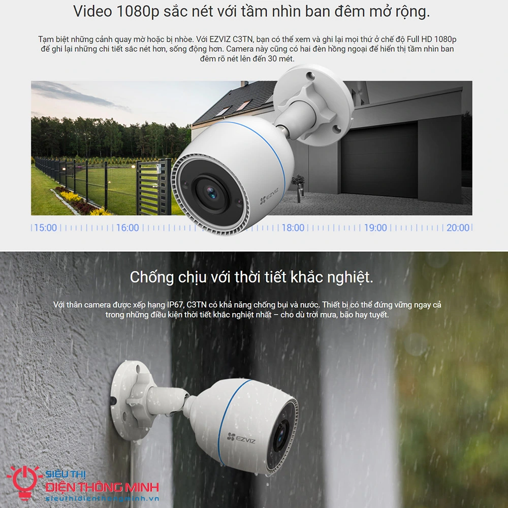Camera EZVIZ C3TN (Wifi Thân 2MP) - 5