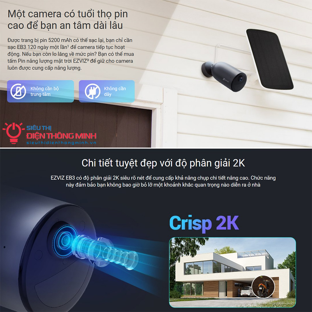Camera EZVIZ EB3 (Wifi 4MP, PIN 5200mAh) - 3