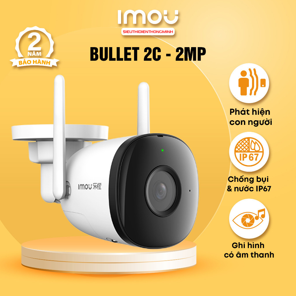 Camera IMOU IPC-F22P (Wifi thân 2MP) - 2