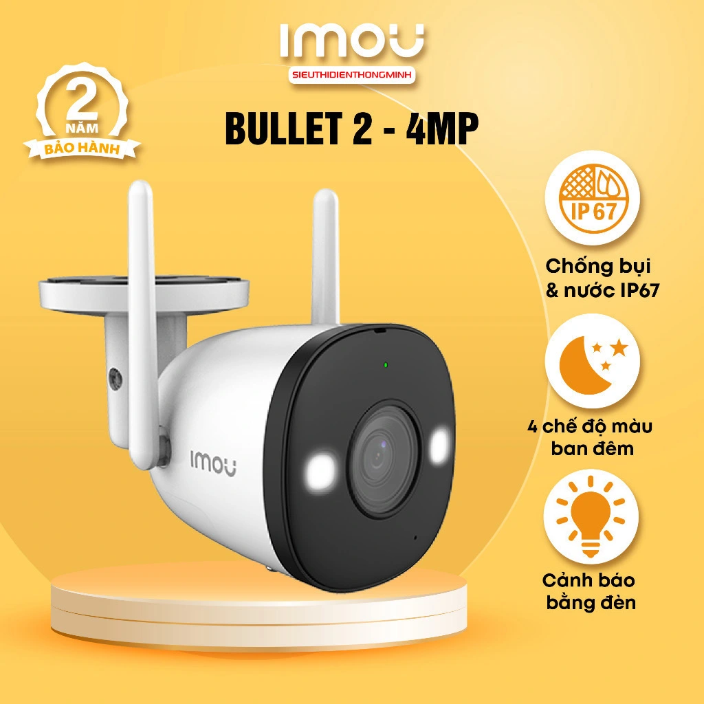 Camera IMOU IPC-F42FP (Wifi thân 4MP, Full Color) - 2