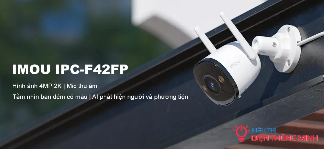 Camera IMOU IPC-F42FP (Wifi thân 4MP, Full Color) - 4