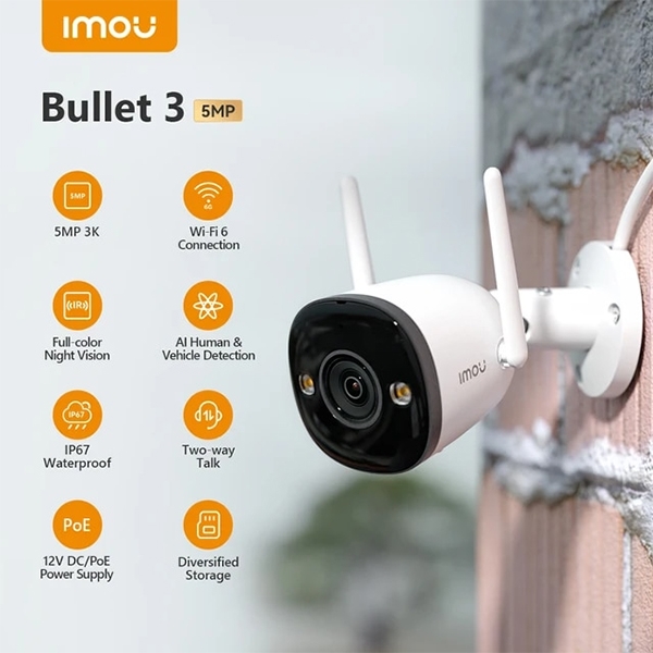 Camera IMOU IPC-S3EP-5M0WE (Wifi thân 5MP, loa mic, báo động) - 2