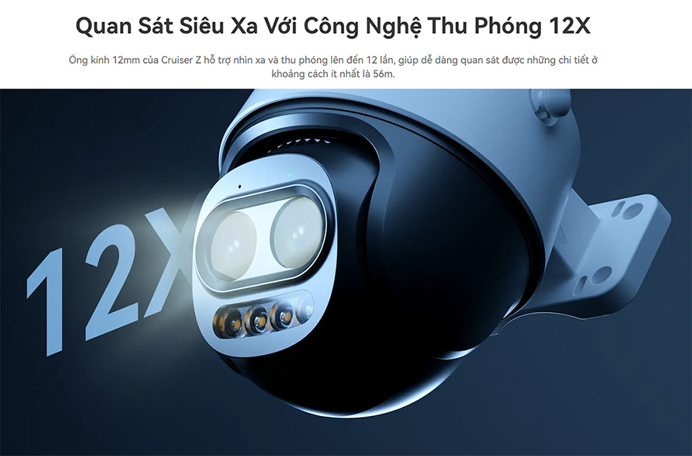 Camera IMOU IPC-S7DP-5M0WEZ Cruiser Z (Wifi quay quét 5MP, mắt kép Zoom 12X) - 5