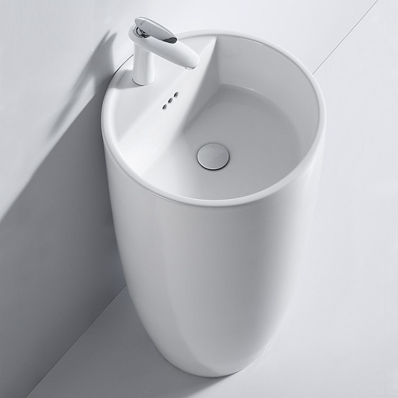 Chậu đá nhân tạo nghệ thuật chân đứng có bàn Miken NSF-1047 (100x47x89cm - Chọn bóng hoặc mờ) - Image 4