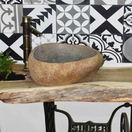 Chậu lavabo đá cuội tây bắc LC01-2 - Image 3