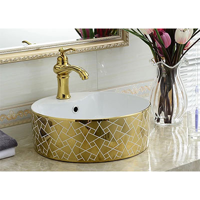Chậu lavabo sứ nghệ thuật Gia Mỹ 803 (60x40x15cm) - Image 3