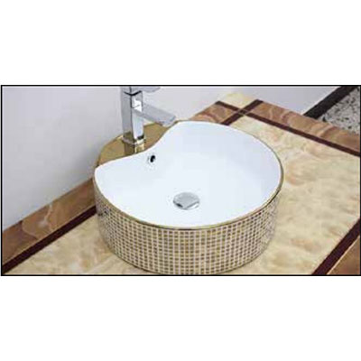 Chậu lavabo sứ nghệ thuật Gia Mỹ 803 (60x40x15cm) - Image 5