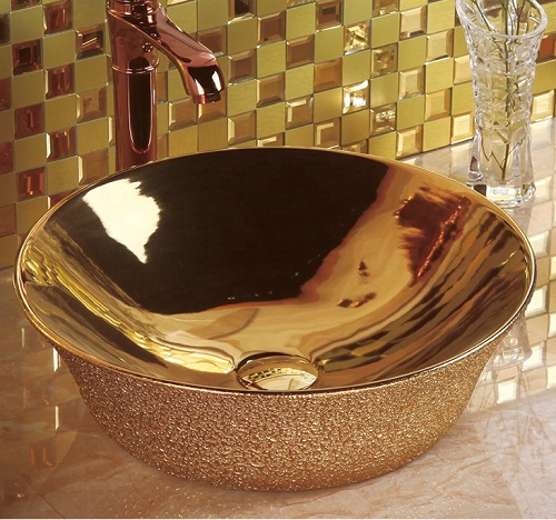 Chậu lavabo sứ nghệ thuật Gia Mỹ 806 (46x46x16cm) - Image 5