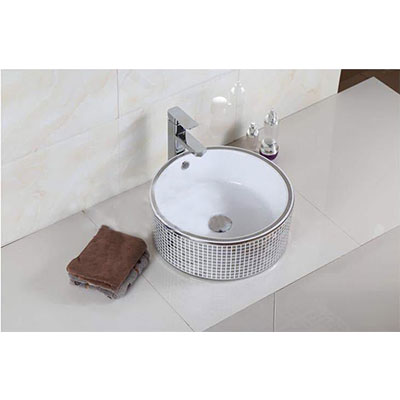 Chậu lavabo sứ nghệ thuật Gia Mỹ 807 (47x47x17cm)