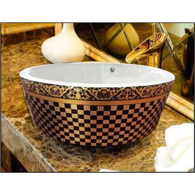 Chậu lavabo sứ nghệ thuật Gia Mỹ 816 (46x46x16cm)