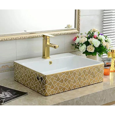 Chậu lavabo sứ nghệ thuật Gia Mỹ 899-2 (80x50cm) - Image 3