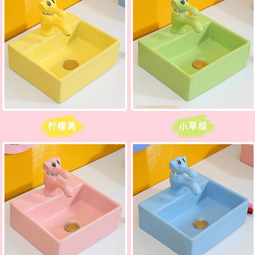 Chậu lavabo trẻ em màu cam Miken MKC-5001O - Image 3