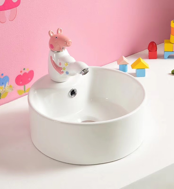Chậu lavabo trẻ em màu cam Miken MKC-5001O - Image 5