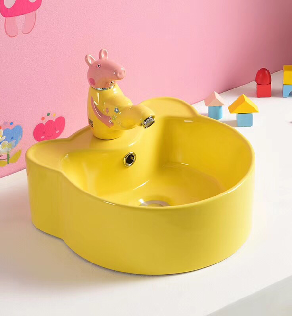 Chậu lavabo trẻ em màu cam Miken MKC-5001O - Image 5
