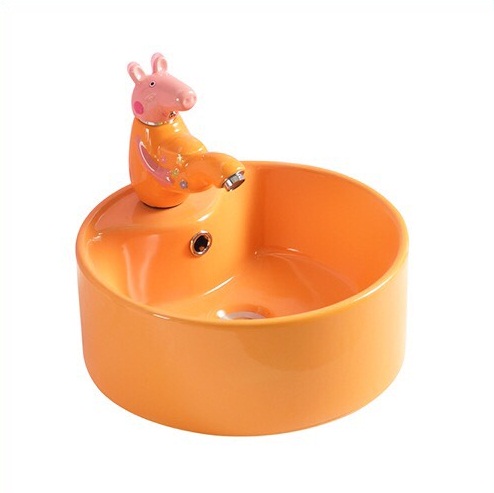 Chậu lavabo trẻ em màu vàng Miken MKC-5001Y - Image 5