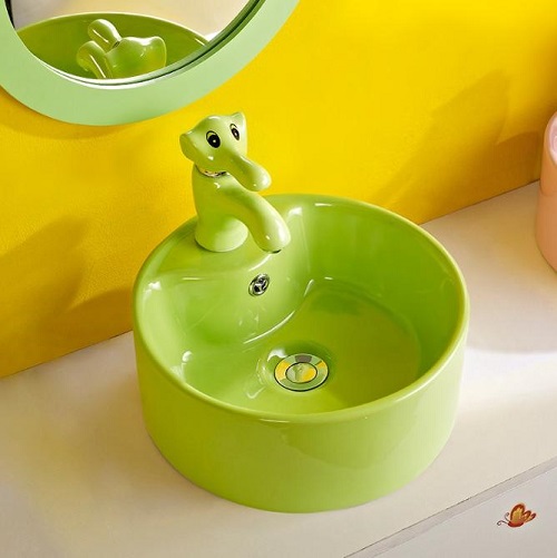 Chậu lavabo trẻ em màu xanh da trời Miken MKC-5001SB - Image 4
