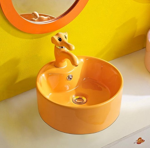 Chậu lavabo trẻ em màu xanh da trời Miken MKC-5003SB - Image 6
