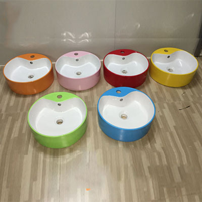 Chậu lavabo trẻ em màu xanh lá cây Miken MKC-5003G - Image 3