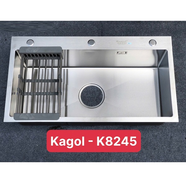 Chậu rửa bát 1 hố âm bàn Kagol KA7545 (75x45x22cm) - Image 3