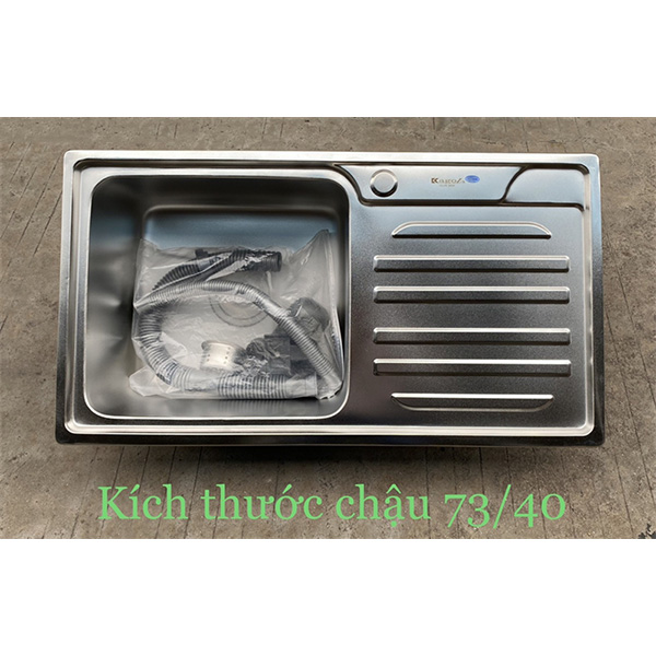 Chậu rửa bát 1 hố có bàn Kagol P7340 (73x40x22cm)