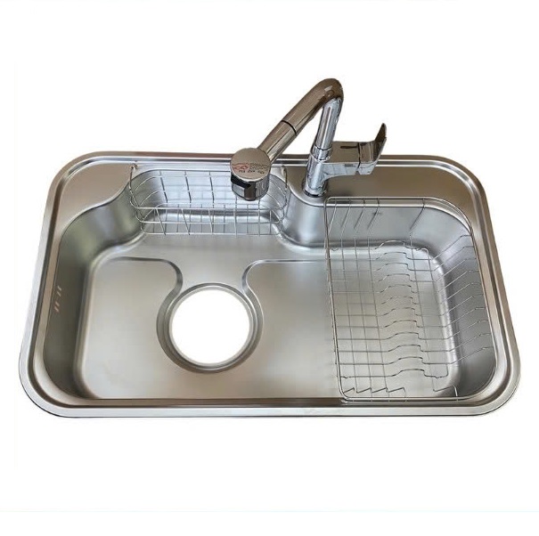 Chậu rửa bát 1 hố Hàn Quốc Cico SQDJ-850 (850x515x235 mm) - Image 5