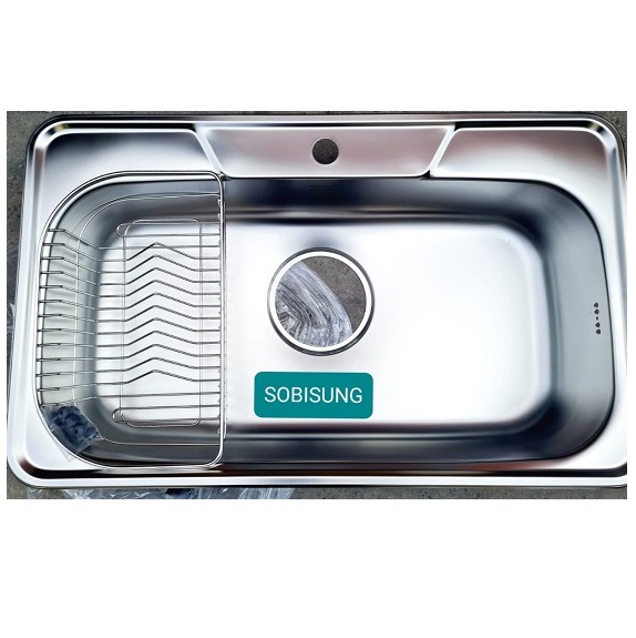 Chậu rửa bát 1 hố Hàn Quốc Sobisung NS-850 (850x515x200mm)