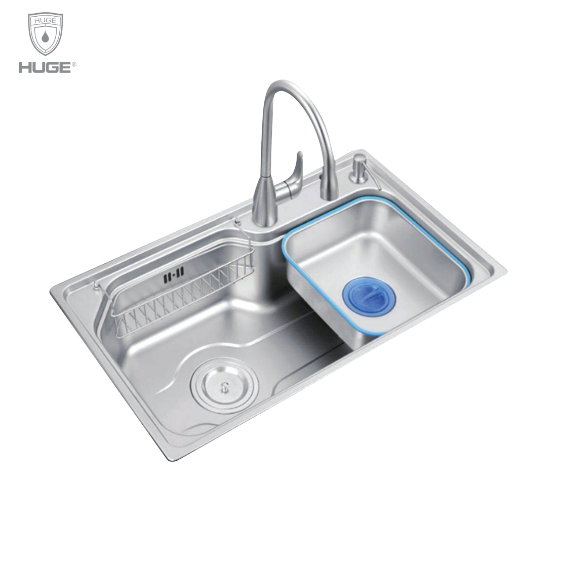 Chậu rửa bát 1 hố Huge H-P100A (780x450x230mm)