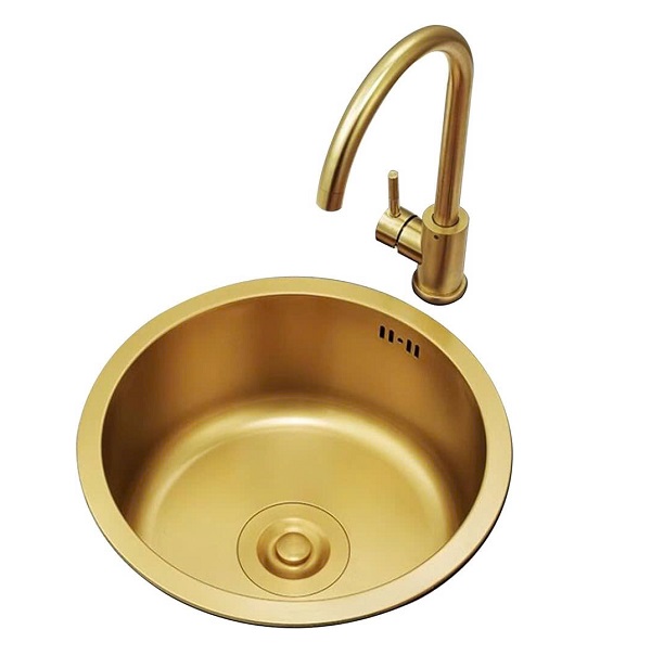 Chậu rửa bát 1 hố Inox SUS 304 màu ghi nano hoa dâu Miken Grunder MKRB-8648 (86x48 cm) - Image 3