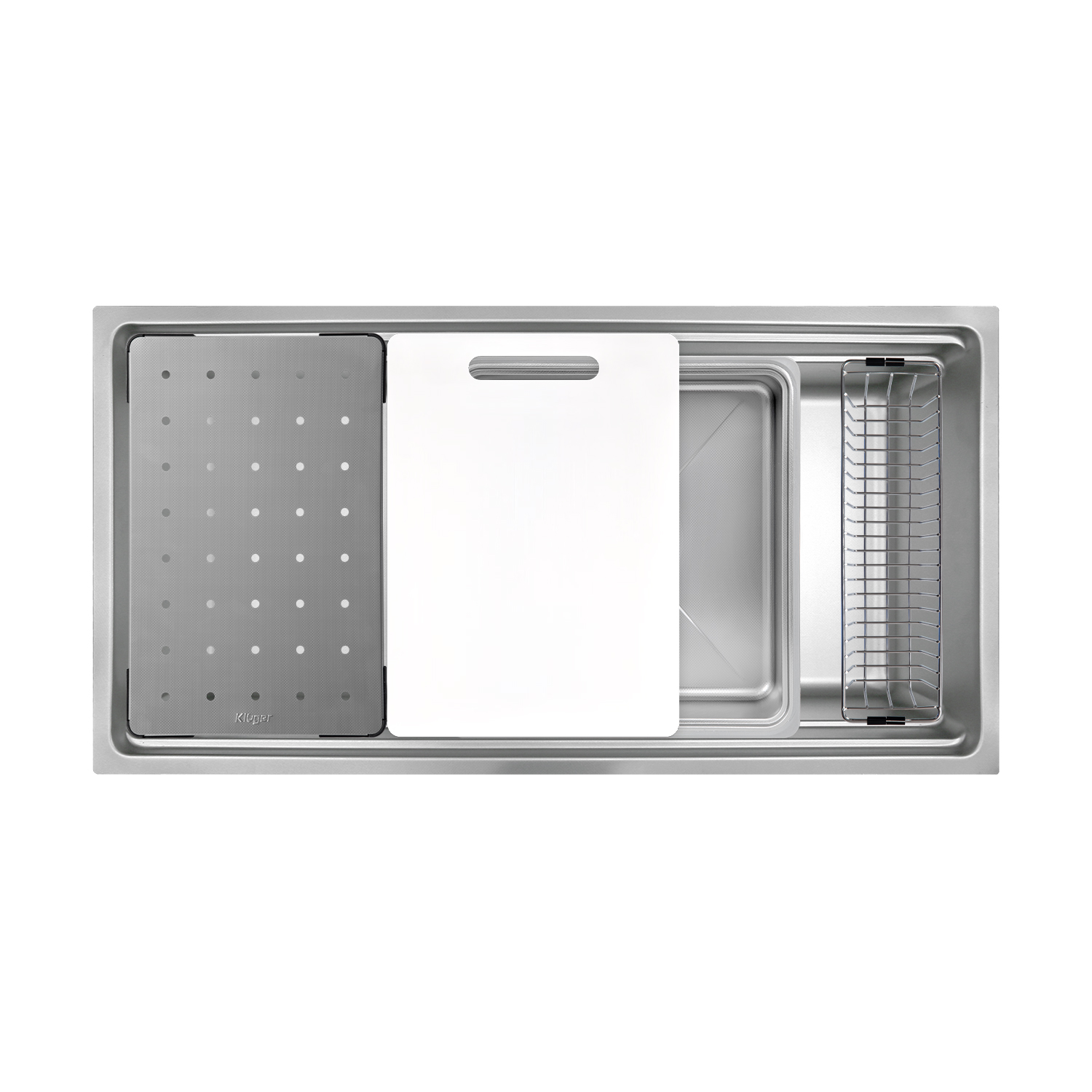 Chậu rửa bát 1 hố Kluger KG7044FS Basic (700x445x220mm) - Image 4