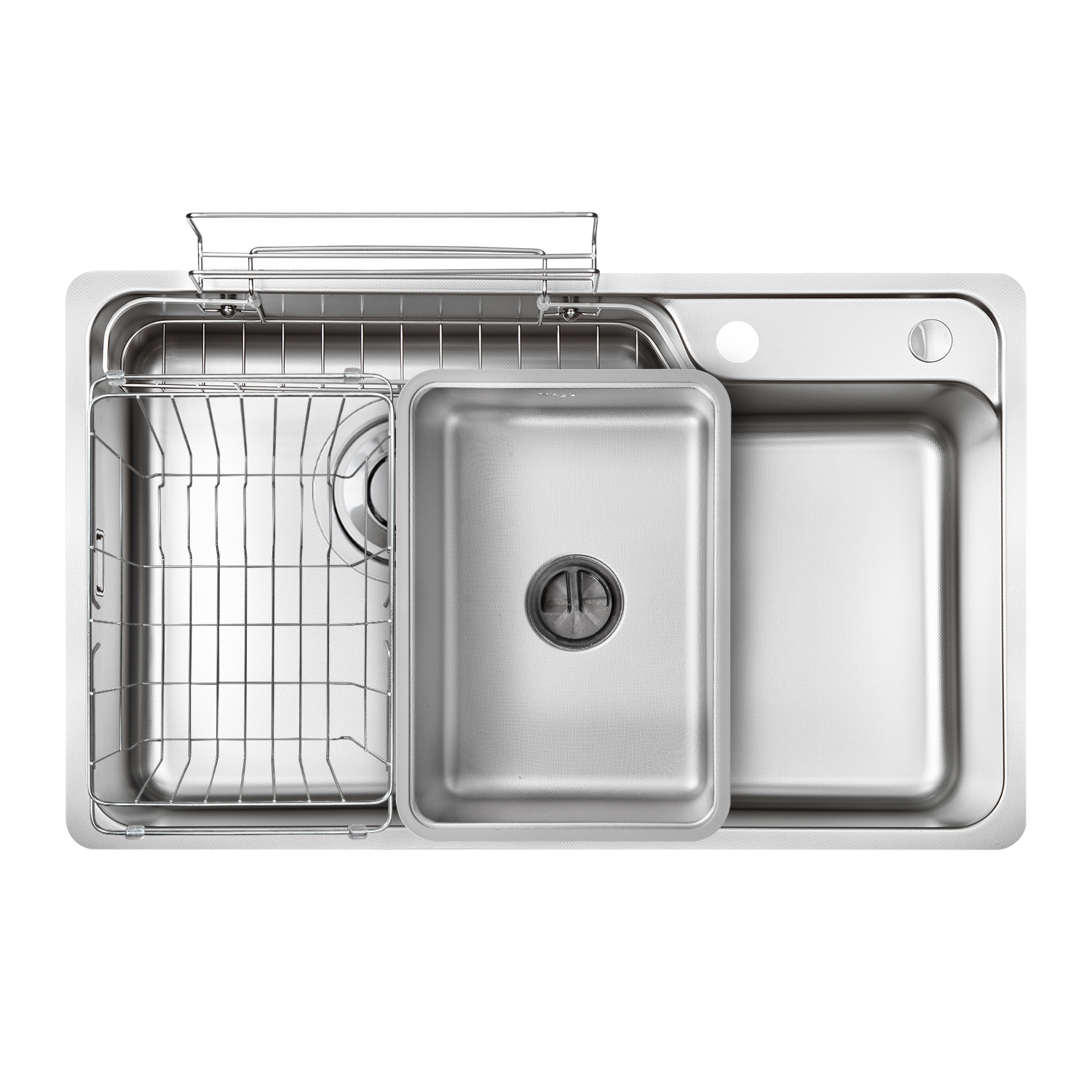 Chậu rửa bát 1 hố Kluger KH8048FS-S80 (800x480x210mm) - Image 3
