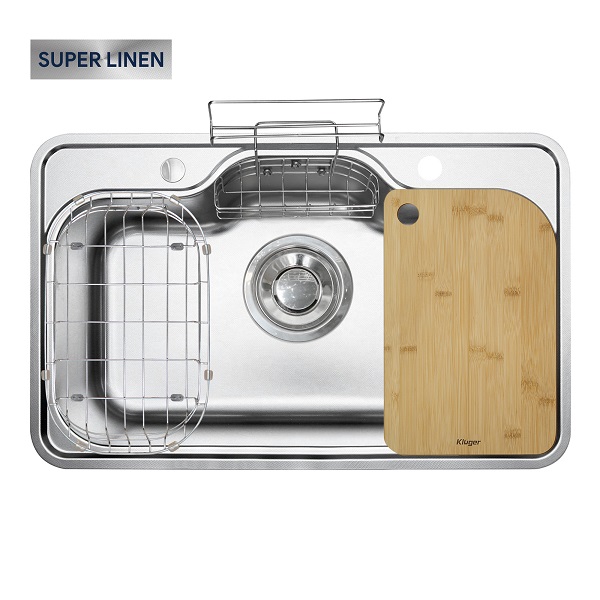 Chậu rửa bát 1 hố Kluger KT8050SL Plus (W800 x D500 x H220mm)