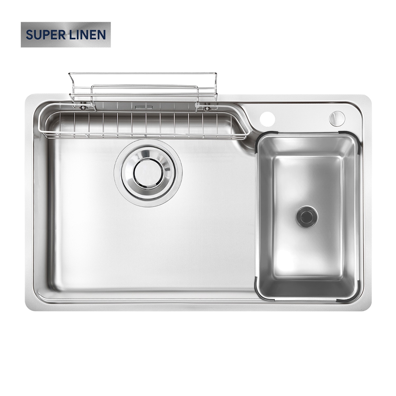 Chậu rửa bát 1 hố Kluger KU7844FS Plus (780x445x220mm) - Image 3