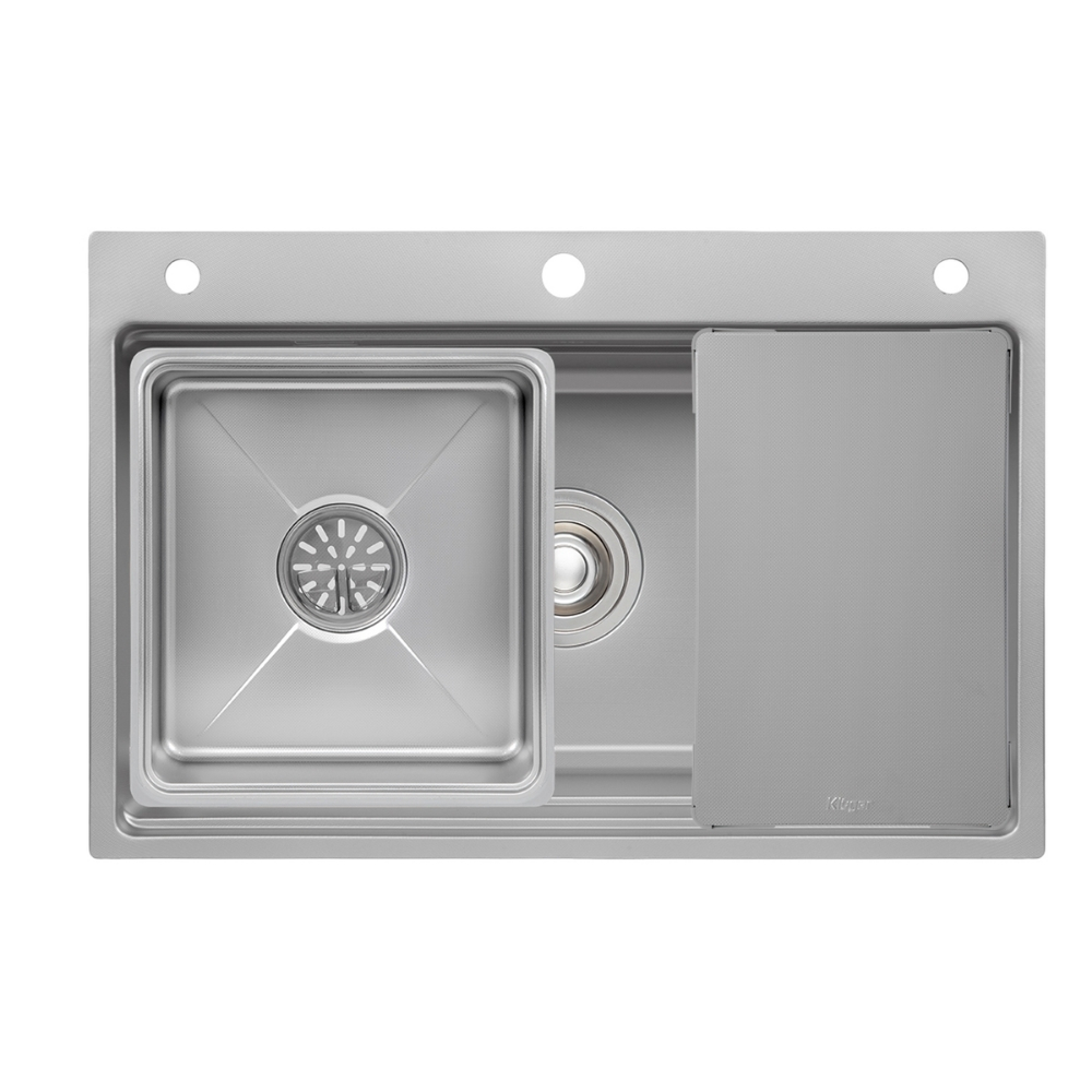 Chậu rửa bát 1 hố Kluger KU8844FS Basic (880x445x220mm) - Image 5