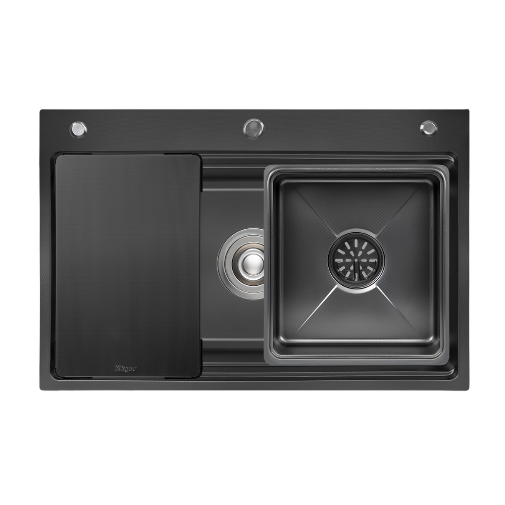 Chậu rửa bát 1 hố Kluger KY8045SL Basic (W800xD450xH205mm) - Image 3