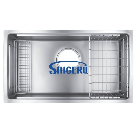 Chậu rửa bát 1 hố lớn nội địa Nhật Bản Shigeru JSN-K 3F FS (Inox404 trơn) - Image 4