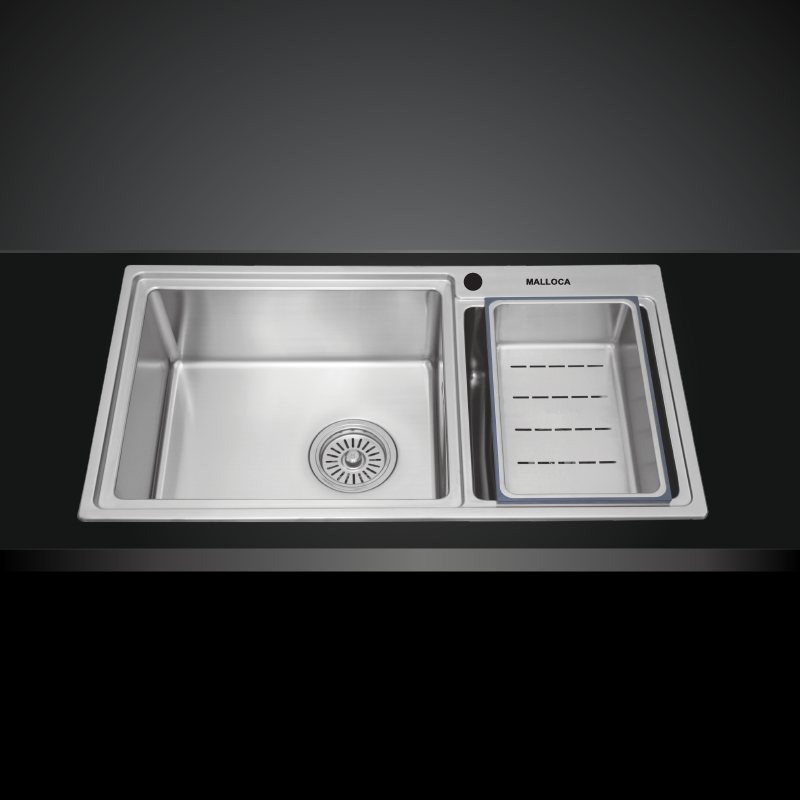 Chậu rửa bát 1 hố Malloca MS 6302 ST (750x480x235mm) - Image 3